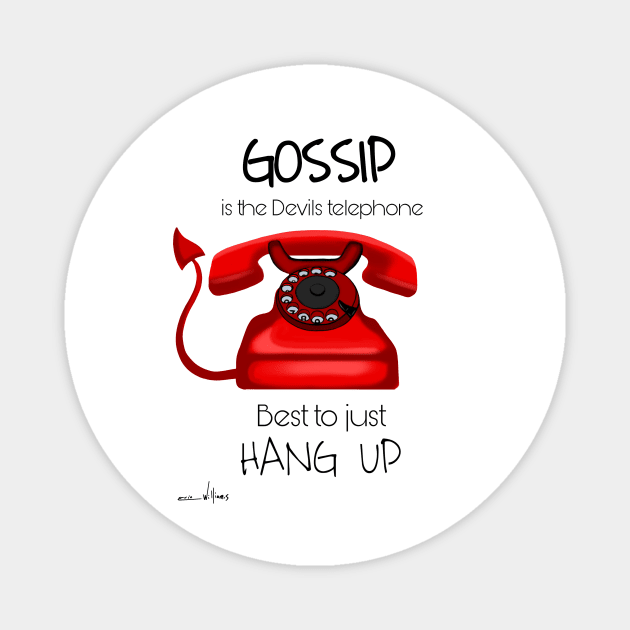 Gossip Telephone Magnet by Art by Eric William.s